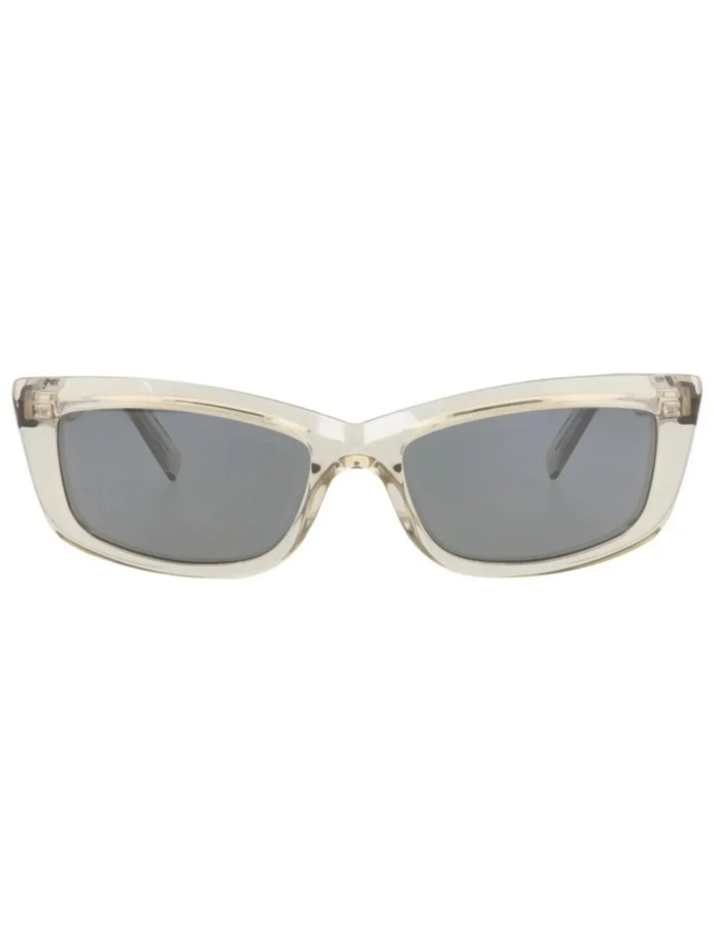 New Saint Laurent Women's Sunglasses Cat Eye Recycled Acetate Frame Beige Beige